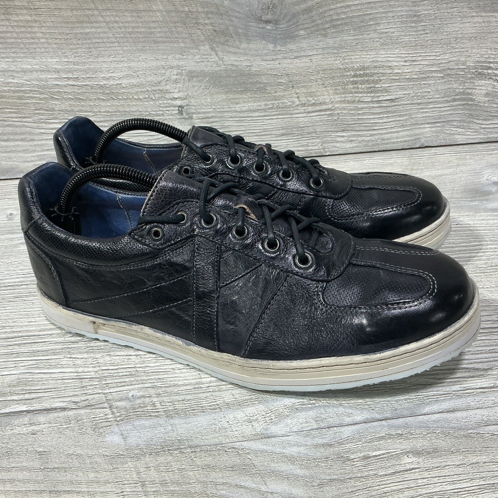 BED STU Men's Muller Leather Sneaker, Pre-Scuffed, Designer Black Size 11, NEW